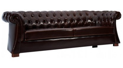 velcan deri döşemeli kapitoneli üçlü kanepe