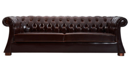 velcan deri döşemeli kapitoneli üçlü kanepe